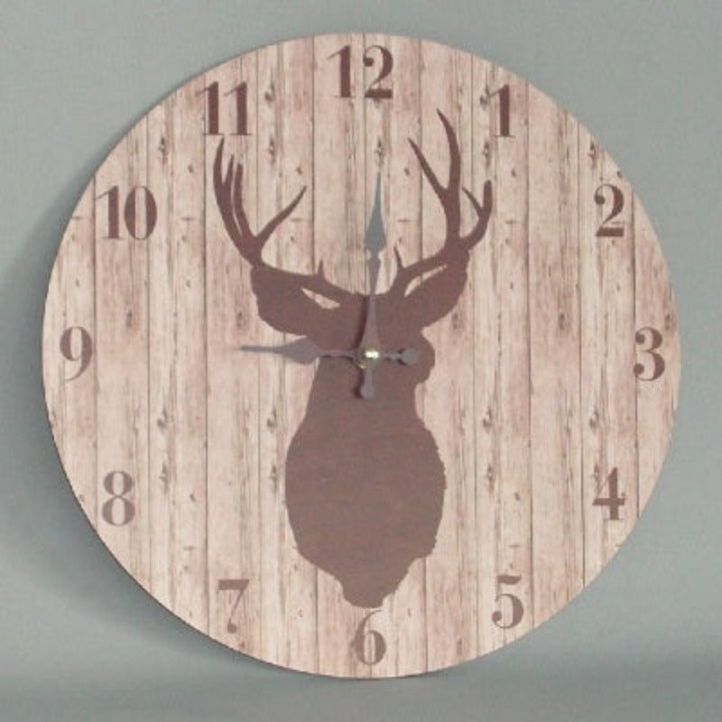 Wall Clock - STAG CLOCK at World Of Decor NZ