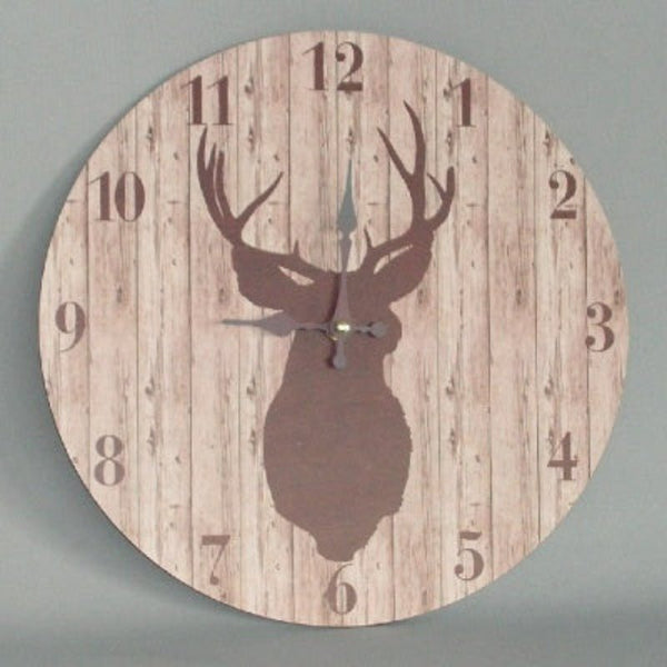 Stag Wall Clock at World Of Decor NZ