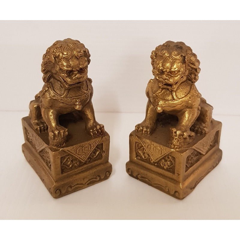 Fu Dog/Temple Dog Set - Brass FENG SHUI PRODUCTS at World Of Decor NZ