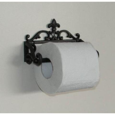 Antique Style Wall Toilet Roll Holder-Black at World Of Decor NZ