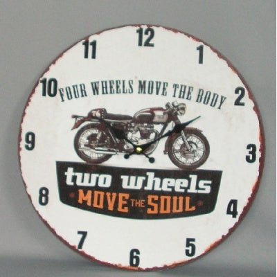 Wall Clock - Two Wheels CLOCK at World Of Decor NZ