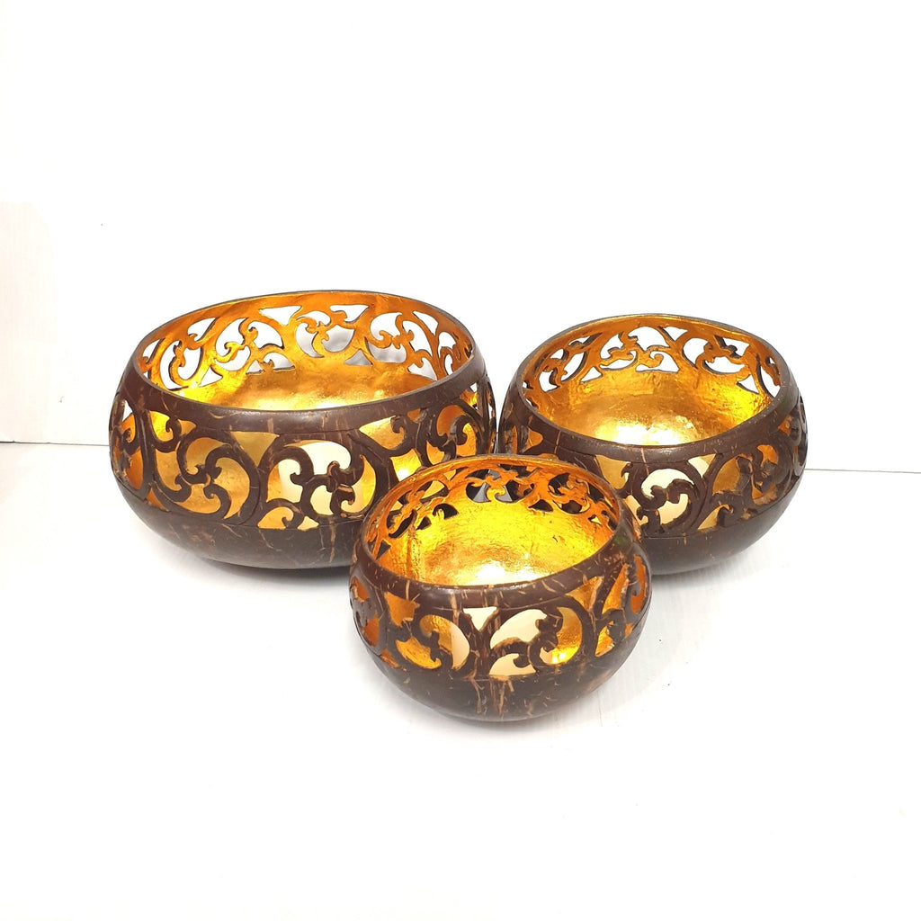 Coconut Bowl Large - Flower Home Accessories at World Of Decor NZ