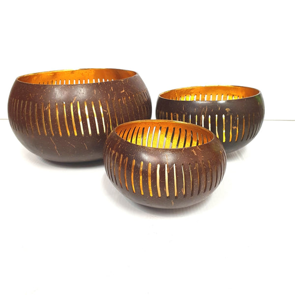 Coconut Bowl Small-Lines at World Of Decor NZ