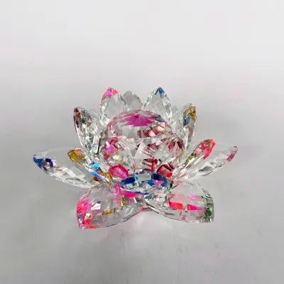 Crystal Lotus Flower 16cm Crystal, Crystal Suncatcher & Gem Tree at World Of Decor NZ