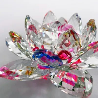 Crystal Lotus Flower 16cm Crystal, Crystal Suncatcher & Gem Tree at World Of Decor NZ