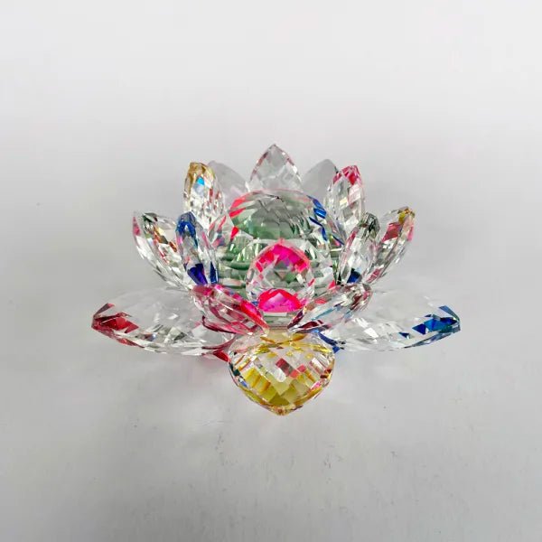 Crystal Lotus Flower 16cm Crystal, Crystal Suncatcher & Gem Tree at World Of Decor NZ