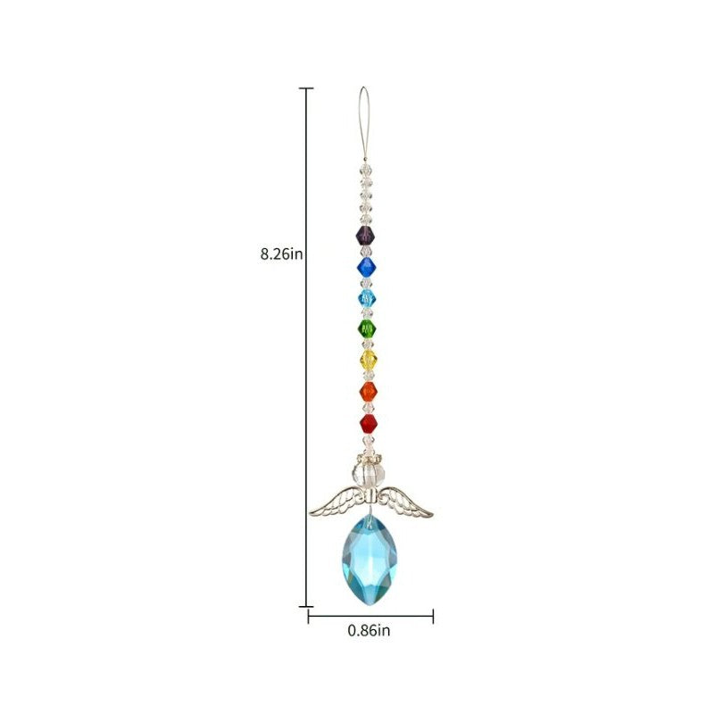 Crystal Suncatcher - Angel Blue Crystal, Crystal Suncatcher & Gem Tree at World Of Decor NZ