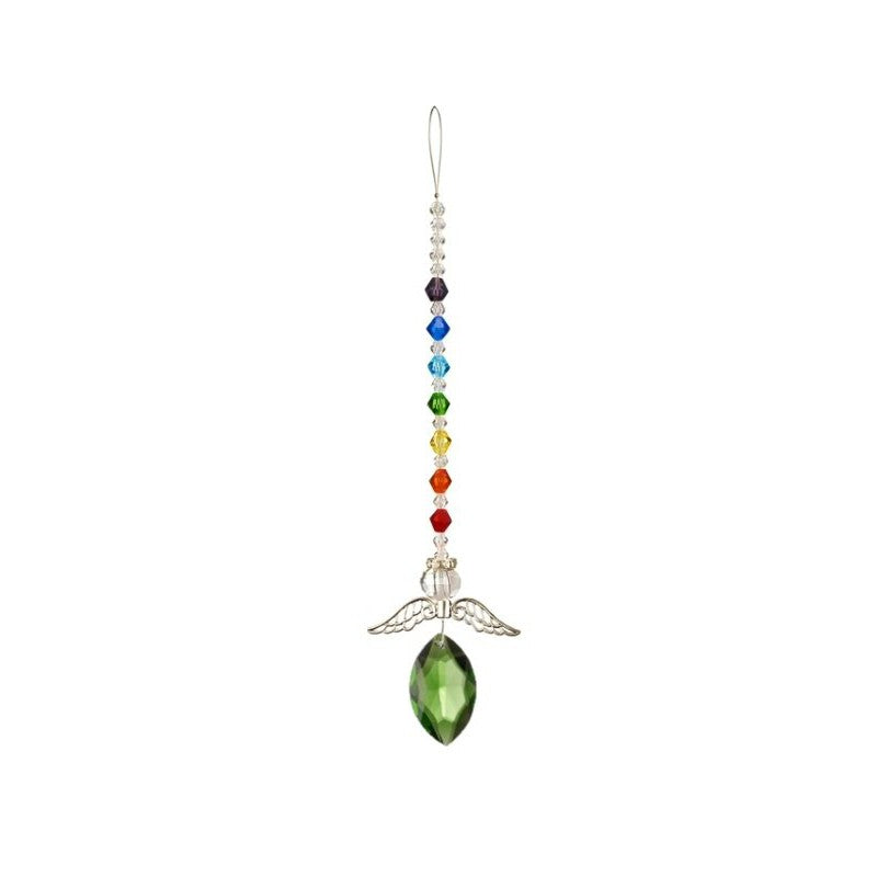 Crystal Suncatcher - Angel Green Crystal, Crystal Suncatcher & Gem Tree at World Of Decor NZ