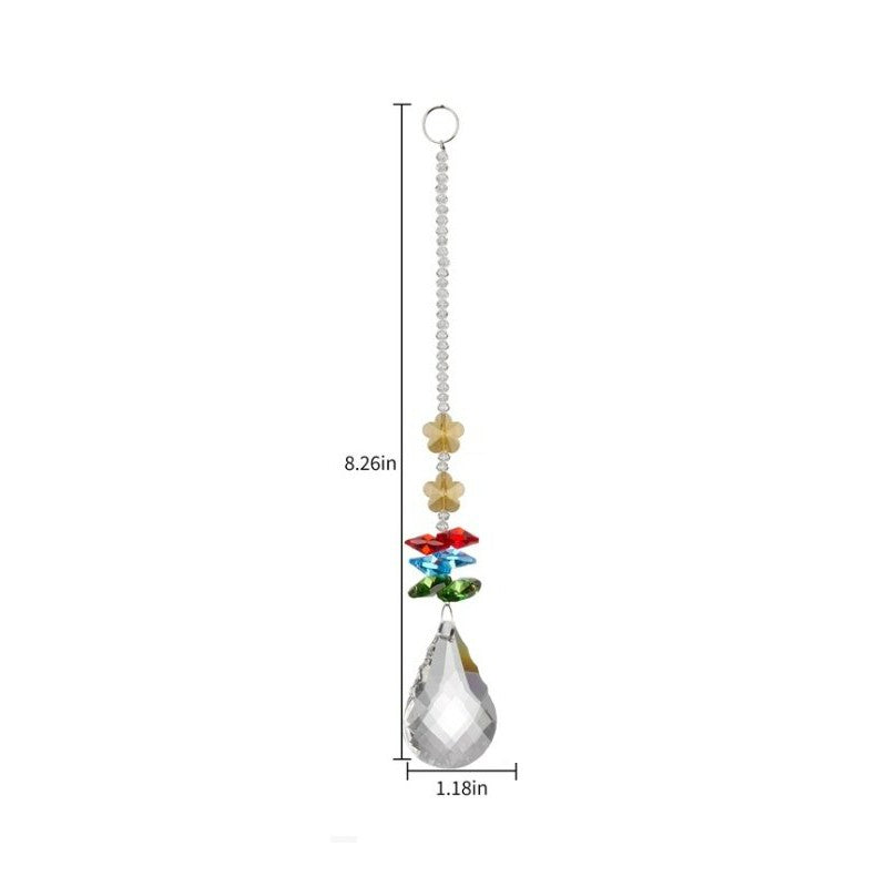 Crystal Suncatcher - Multi Cluster Teardrop 30cm Crystal, Crystal Suncatcher & Gem Tree at World Of Decor NZ