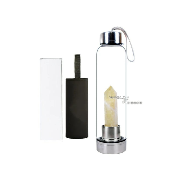 Crystal Water Bottle-Citrine Point at World Of Decor NZ