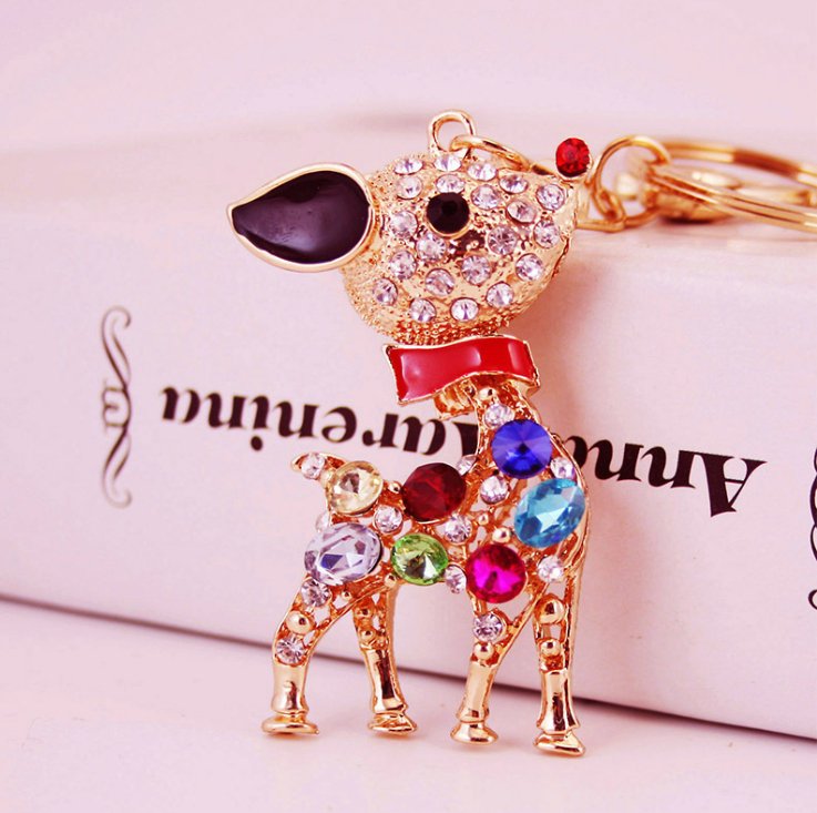 Diamante Key Ring - Deer KEY RING at World Of Decor NZ
