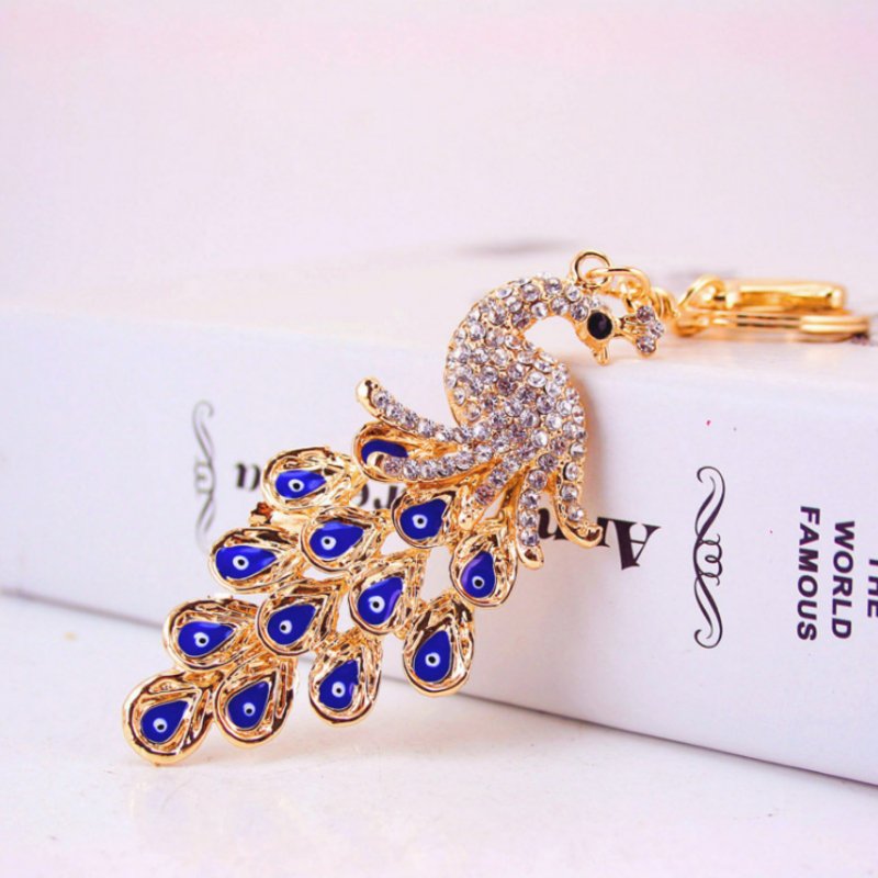 Diamante Key Ring - Peacock KEY RING at World Of Decor NZ