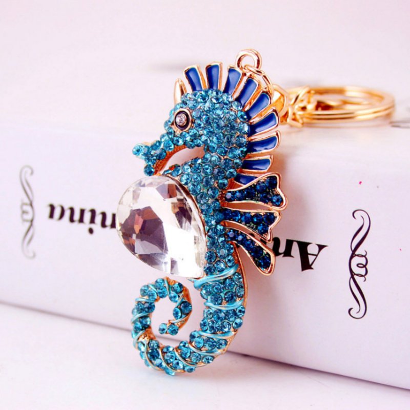 Diamante Key Ring - Seahorse KEY RING at World Of Decor NZ