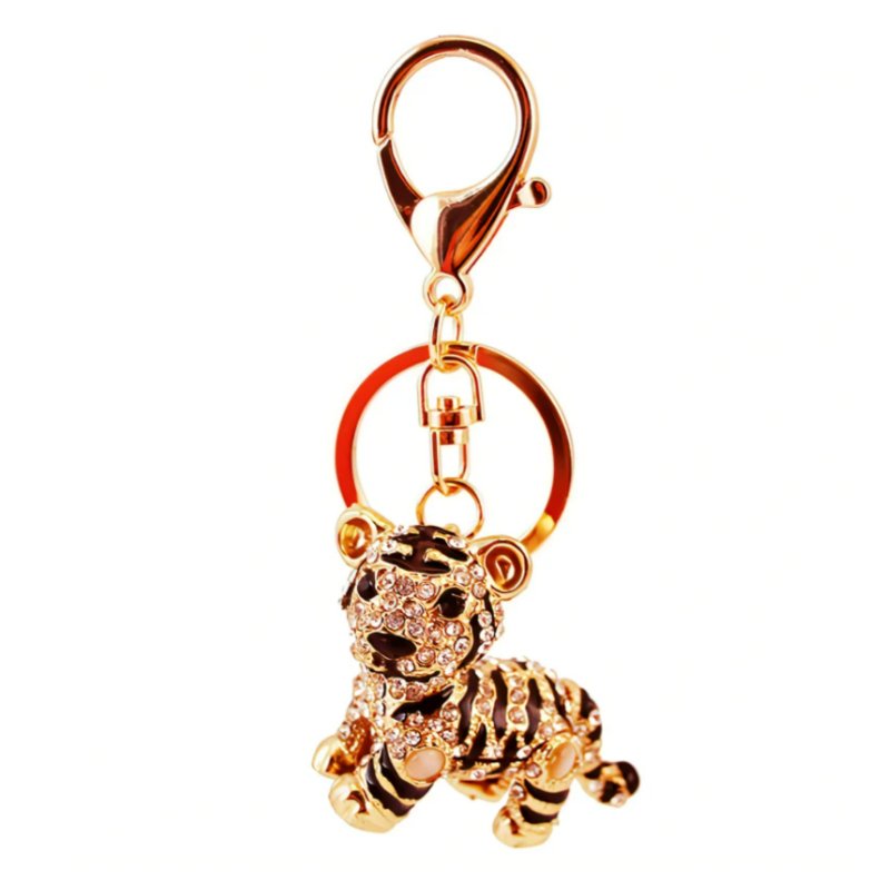 Diamante Key Ring - Tiger KEY RING at World Of Decor NZ