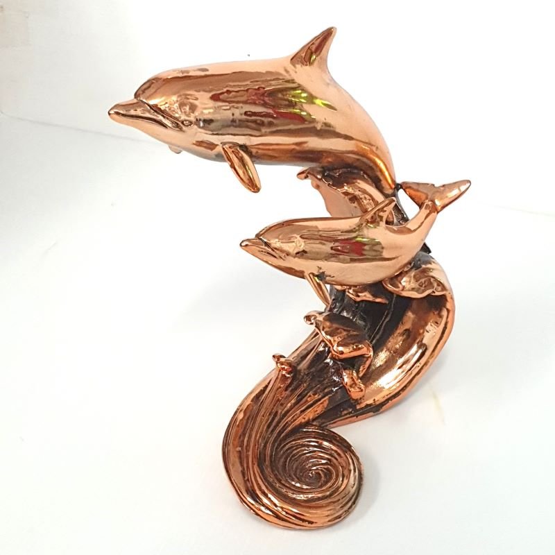 Dolphin On Wave Poly Resin Figurines & Animals at World Of Decor NZ