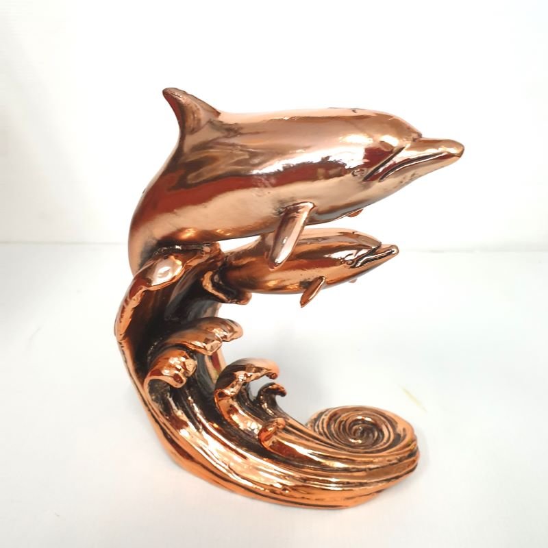 Dolphin On Wave Poly Resin Figurines & Animals at World Of Decor NZ