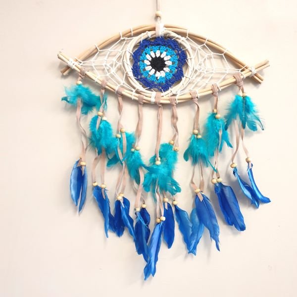 Evil Eye Dream Catcher - Blue Dream Catchers at World Of Decor NZ