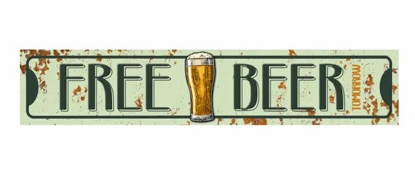 Free Beer Sign WALLHANGING at World Of Decor NZ