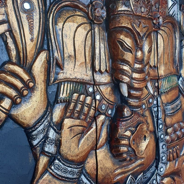 Ganesh Wall Decor 3D-Gold at World Of Decor NZ