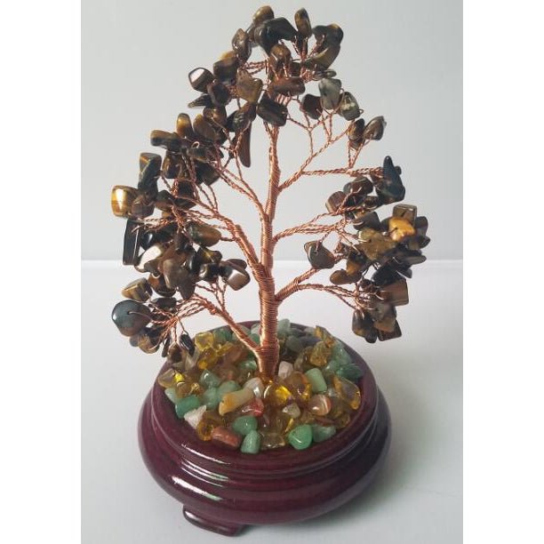 Gemstone Tree Large - Tiger Eye CRYSTAL 1 at World Of Decor NZ