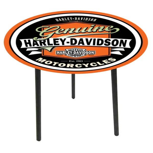 Glass Top Side Table-Harley Davidson at World Of Decor NZ