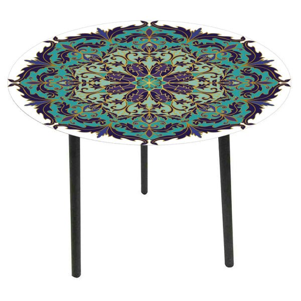Glass Top Side Table - Mandala at World Of Decor NZ