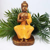 Greting Buddha Sitting on Lotus Stand Orange at World Of Decor NZ