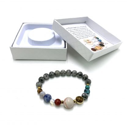 Grey Picasso Jasper Solar System Bracelet CRYSTAL at World Of Decor NZ