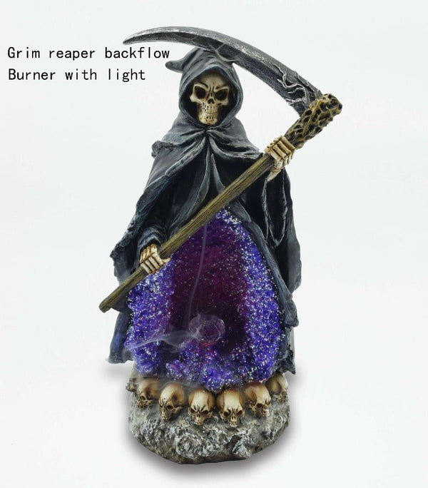 Grim Reaper Purple Crystal Backflow Burner LED at World Of Decor NZ