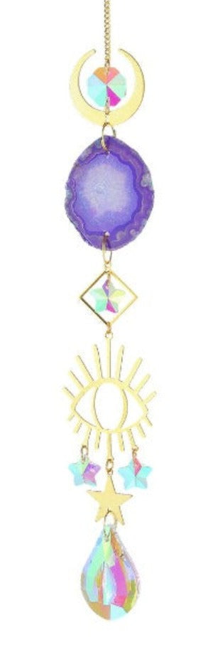 Hanging Crystal Agate - Cosmic Crystal, Crystal Suncatcher & Gem Tree at World Of Decor NZ