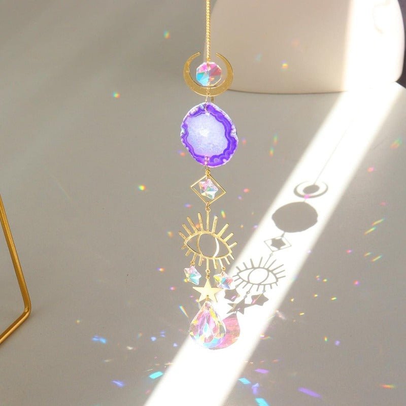 Hanging Crystal Agate - Cosmic Crystal, Crystal Suncatcher & Gem Tree at World Of Decor NZ