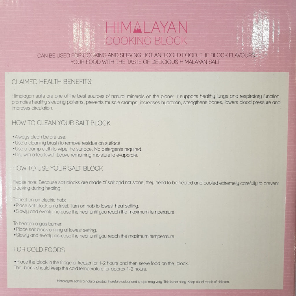 Himalayan Salt Stone Grilling Block SPIRITUAL, HEALTH & BEAUTY at World Of Decor NZ