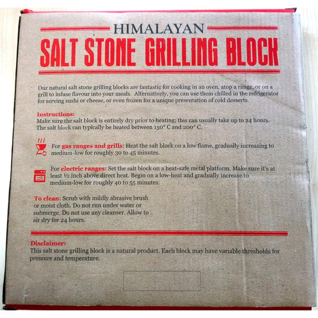 Himalayan Salt Stone Grilling Block SPIRITUAL, HEALTH & BEAUTY at World Of Decor NZ
