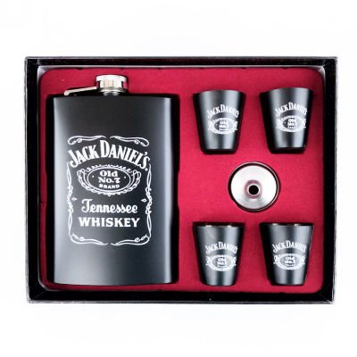 Hip Flask Set - Jack Daniels MEN CAVE at World Of Decor NZ