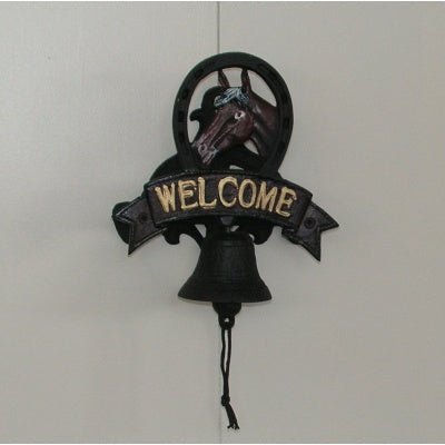 Horse Welcome Bell METAL/CAST IRON at World Of Decor NZ