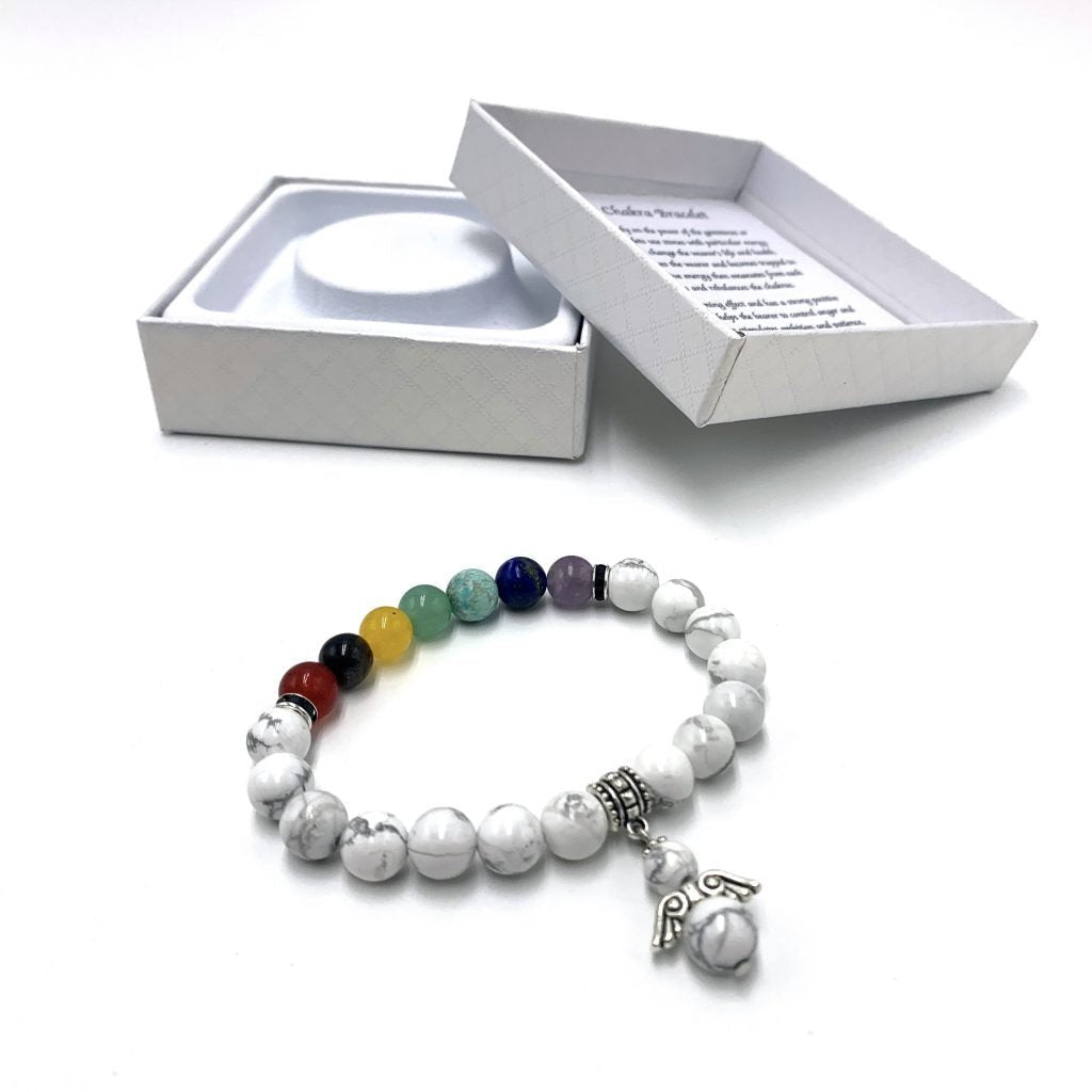 Howlite Bracelet CRYSTAL at World Of Decor NZ