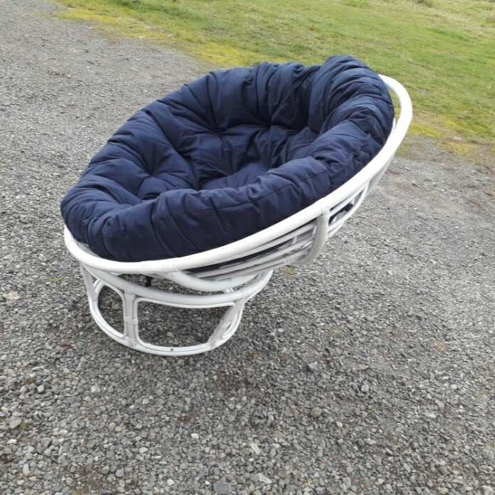 Papasan Chair - Natural Chair + Cream Cushion CHAIR at World Of Decor NZ