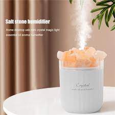 Air Humidifier/Aroma Diffuser USB 300ml - Himalayan Salt Crystal White Aroma Diffuser,Air Humidifier,Essential at World Of Decor NZ