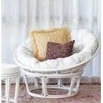 Papasan Chair - Natural Chair + Cream Cushion at World Of Decor NZ