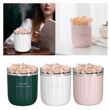 Air Humidifier/Aroma Diffuser USB 300ml - Himalayan Salt Crystal White Aroma Diffuser,Air Humidifier,Essential at World Of Decor NZ