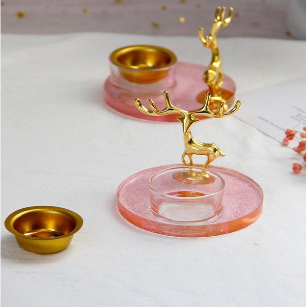 Incense/Tealight Holder Golden Deer CANDLES HOLDER at World Of Decor NZ