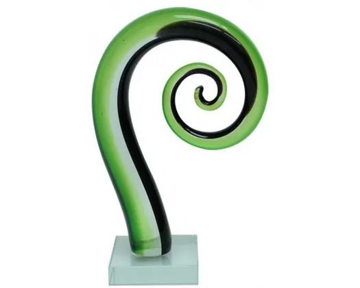 Koru Glass Fern Frond 25cm KIWIANA at World Of Decor NZ