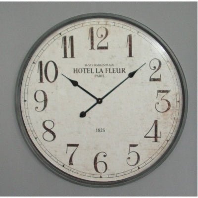 La Fluer Gunmetal Clock 67cm CLOCK at World Of Decor NZ