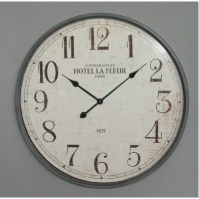 La Fluer Gunmetal Clock 67cm at World Of Decor NZ