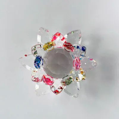 Crystal Lotus Flower Decoration - Glass Carving For Living Room, Office Desk, Home