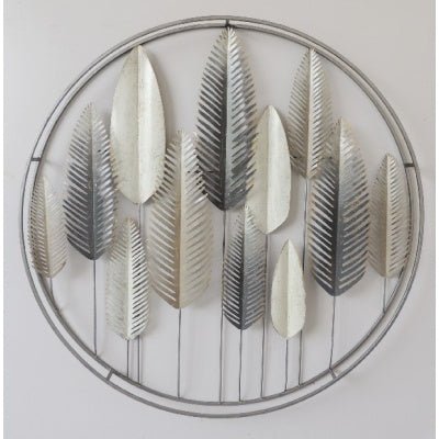 Leaves In Circle Wall Art 95cm at World Of Decor NZ