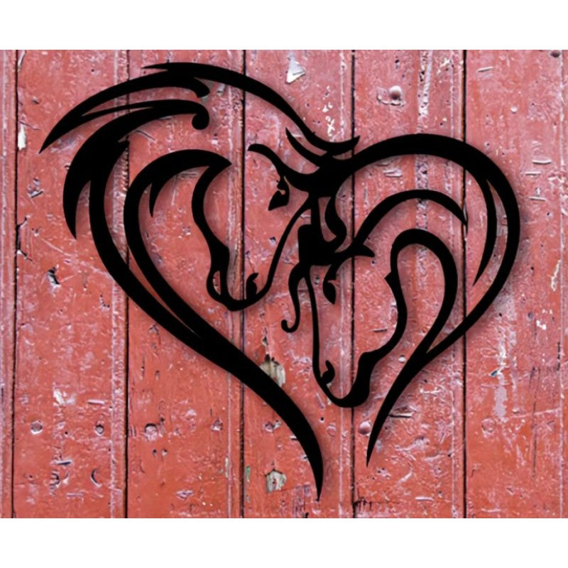 Love Heart Horses Wall Art 40cm Wall Art, Affirmations & Hangings at World Of Decor NZ