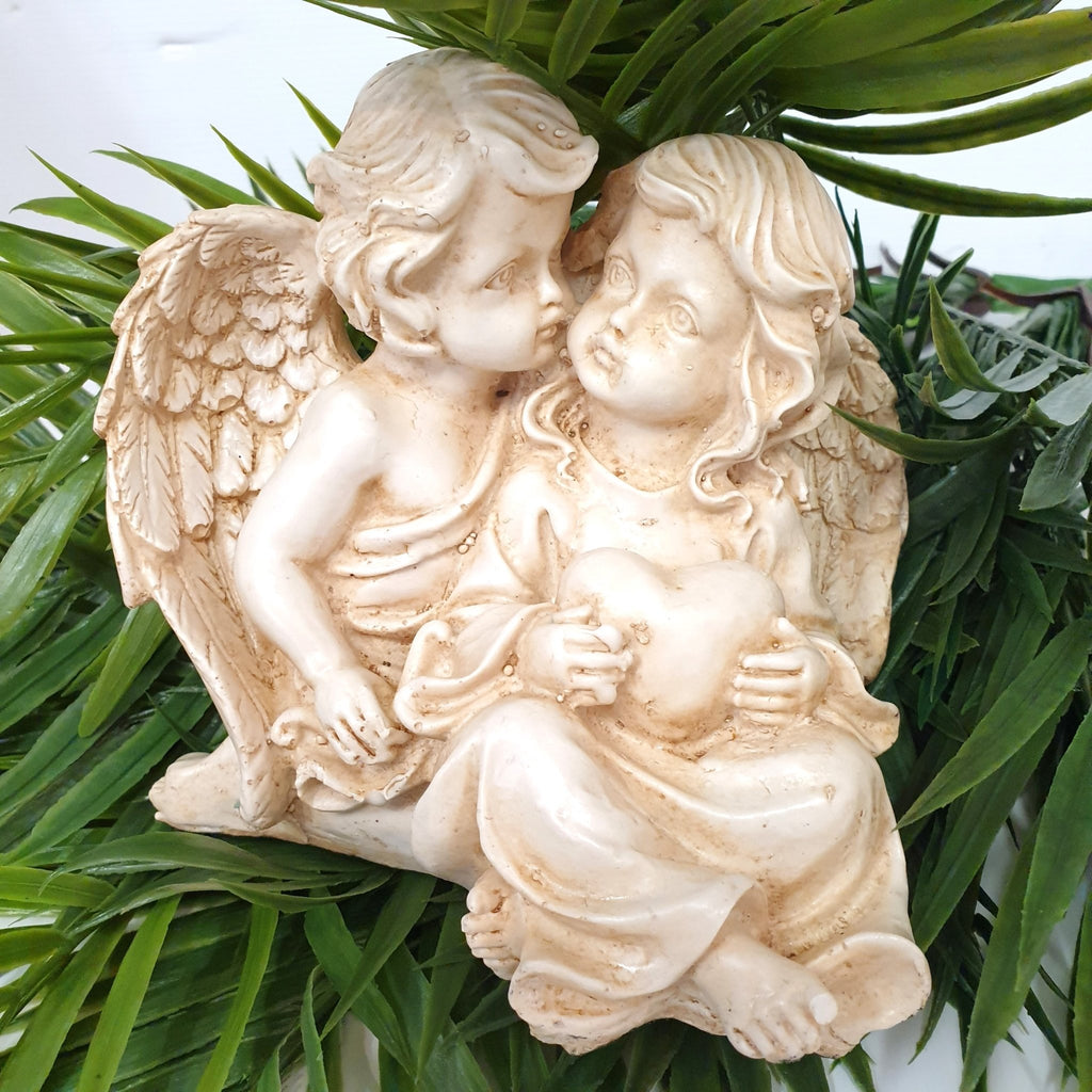 Loving Angels Bone Colour Poly Resin Figurines & Animals at World Of Decor NZ