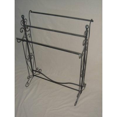 Floor Standing Iron Towel Rail (Large) - Cream BATHROOM at World Of Decor NZ
