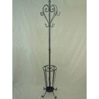 Coat Stand with Umbrella Holder - Black METAL/CAST IRON at World Of Decor NZ